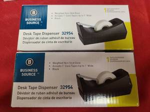 lot 132 image: 2x Desktop tape dispensers new in box
