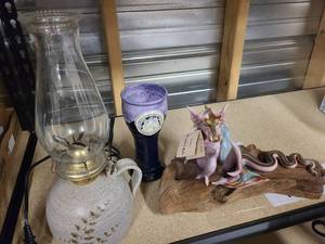 lot 26 image: LL Wax Candle Dragon, Ren Faire 2007 mug and electric crockery lantern