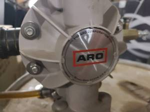 lot 156 image: ARO Corporation barrel mounted pump with 55 gal barrel included