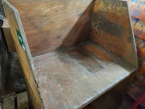 lot 161 image: Wooden and on wheels moving cart for goods