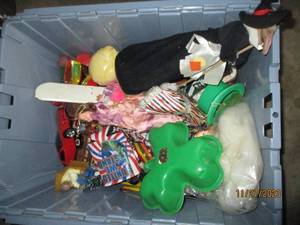 lot 99 image: Large assortment of toys and vintage treasures (tote not included)