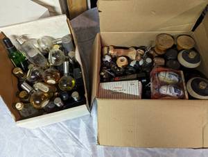 lot 166 image: Lot of vintage Avon and collector perfume and cologne bottles, salt and pepper shakers