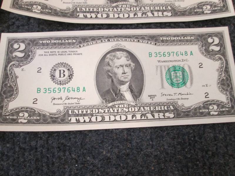 lot 513 image: 6- Sequential Uncirculated $2 Bills...