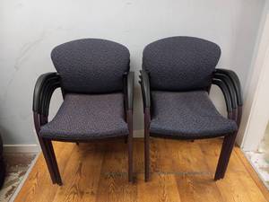 24 SET OF 6 FABRIC GUEST ARM CHAIRS