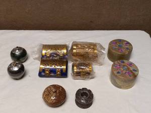 NEW MULTI COLORED INDIA JEWELRY BOX AND MORE
