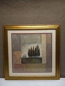 GILDED WOOD FRAMED LANDSCAPE ART PRINT