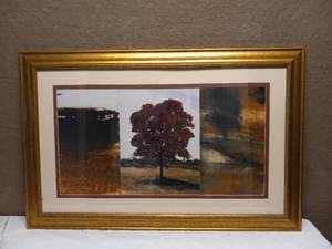 GILDED WOOD FRAMED WALL ART CALM DAY