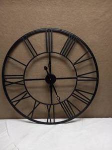 OVERSIZED RETRO BLACK ROMAN NUMERAL CLOCK