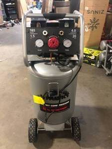 lot 28 image: Husky 20 Gal. Vertical Electric-Powered Silent Air Compressor Customer Returns See Pictures