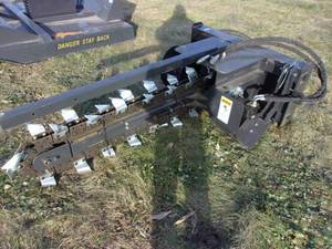 New Skid Steer Mount Wolverine Attachments 48 Trencher w Crumber Bar