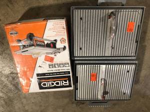 Lot of RIDGID 6.5 Amp 7 in. Blade Corded Table Top Wet Tile Saw  Customer Returns See Pictures