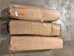 Lot of 3 Workforce Black 36 in. x 20 ft. Vinyl Diamond Plate Commercial Floor Mat Customer Returns See Pictures