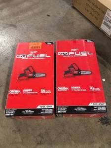 Lot of  2  Milwaukee M12 FUEL 6 in. 12-Volt Lithium-Ion Brushless Electric Corldess Battery Pruning Saw HATCHET (Tool-Only) Customer Returns See Pictures
