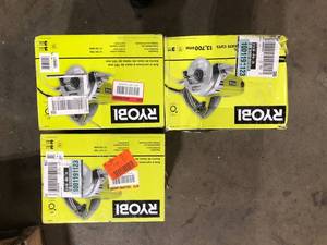 Lot of 3 RYOBI 12 -Amps 4 in. Blade Corded Wet Tile Saw   Customer Returns See Pictures