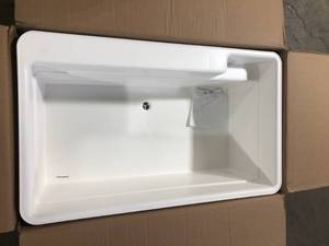 BigTub Utilatub Combo 40 in. x 24 in. 33 in. Polypropylene Floor Mount Utility Tub   Customer Returns See Pictures