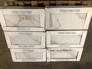 12 Boxes of Marazzi Marble Ceramic Flooring Customer Returns See Pictures
