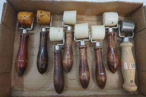 lot 23 image: Vintage wallpaper rollers