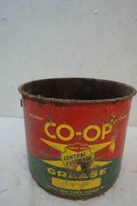 lot 212 image: Vintage Co op grease can