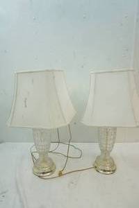 lot 235 image: Pair of Glass Table Lamps