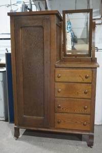 lot 311 image: Vintage Wood Chifforobe