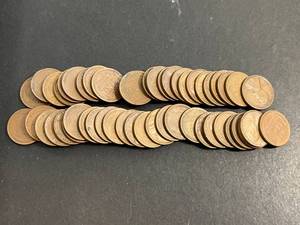 ROLL OF 50 US WHEAT CENTS ALL 1946
