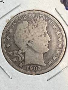 1902 US BARBER HALF DOLLAR