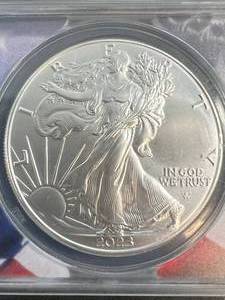 2023 AMERICAN SILVER EAGLE ANACS MS70 FIRST STRIKE