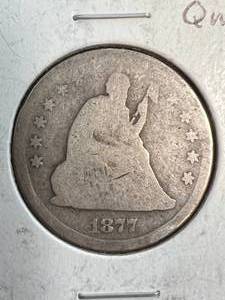 1877-CC US SEATED LIBERTY QUARTER