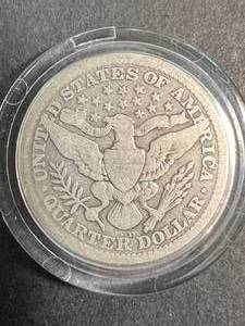1909-D US BARBER QUARTER IN AIRTITE
