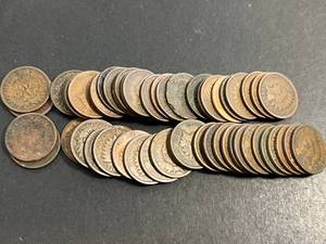 ROLL OF 50 US MIXED DATE INDIAN HEAD CENTS