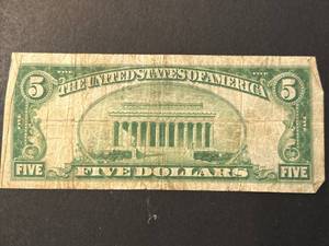 1934A US $5 SILVER CERTIFICATE