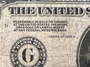 1928A US $100 REDEEMABLE IN GOLD CERTIFICATE