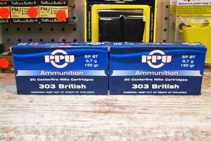 lot 10 image: PPU .303 British 150gr 2 x 20 rounds
