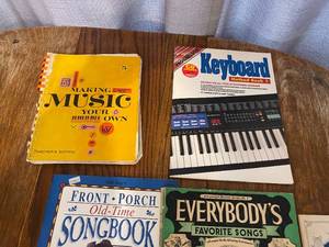 lot 36 image: Banjo with Music Books