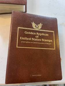 lot 57 image: 54 Golden Replicas of United States Stamps