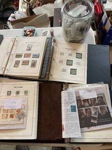 lot 60 image: Over 80 $.50 Elvis Collection Coins, Collectible Stamps, First Lady Coins, Jar of Different Prepackaged Coins