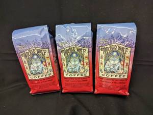 3ct Bag of Ravens Brew Wicked Wolf Coffee Beans Best By 2082023