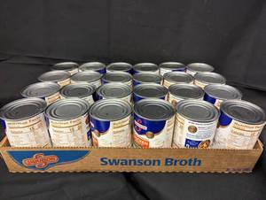 Flat of Swanson Chicken Broth 24 Cans Best By 9172023