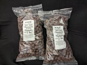 2 X 2lb Bags of Sea Salt Chocolate Covered Peanuts Best By 5022024