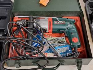 lot 124 image: Metabo Hammerdrill with Assorted Bits and Case