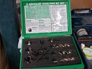 lot 126 image: Greenlee Pipe Bit Set 1440G with Case