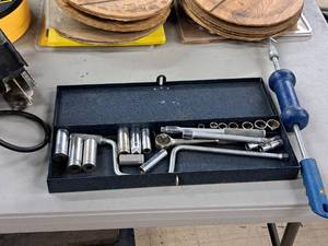 lot 219 image: Socket Set with Case - Speed Driver, Ratchet and (17) Sockets