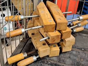 lot 254 image: Lot of (4) 12 Wood Clamps