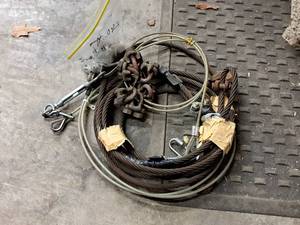 lot 304 image: Assorted Cables and Cable Clamps
