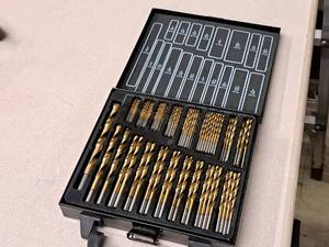 lot 361 image: Drill Bit Set with Metal Case
