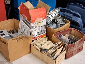 lot 413 image: Lot of  Electrical Boxes and Wall Face Plates
