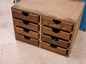 lot 425 image: Wooden Storage Cabinet 8-drawer