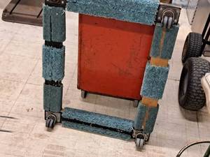 lot 432 image: Padded Wood Furniture Moving Dolly