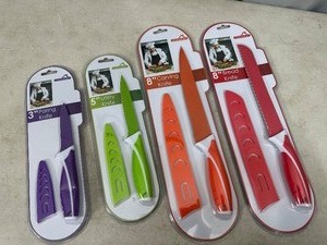 4 New Non-Stick Kitchen Knives