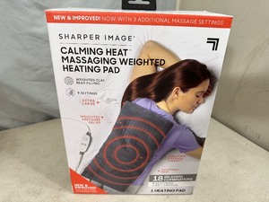 New Sharper Image Calming Heat Massaging Heating Pad